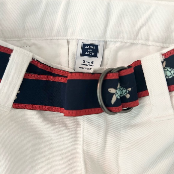 Janie and Jack Baby Boy Shorts + Belt Size 3-6 Months - Picture 2 of 3